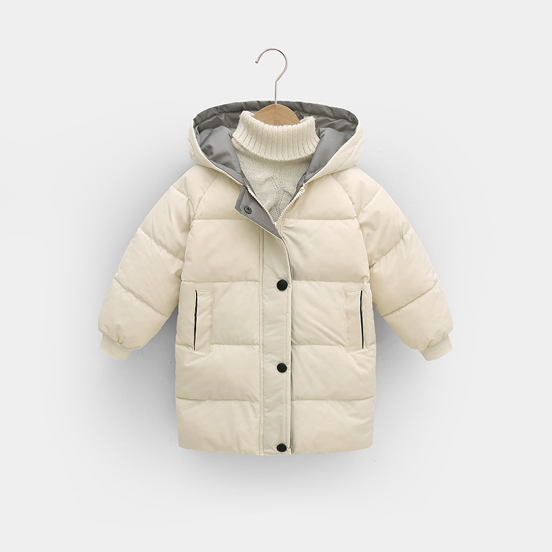 Thick Hooded Long Kids Coat Warm Pure Cotton photo 2