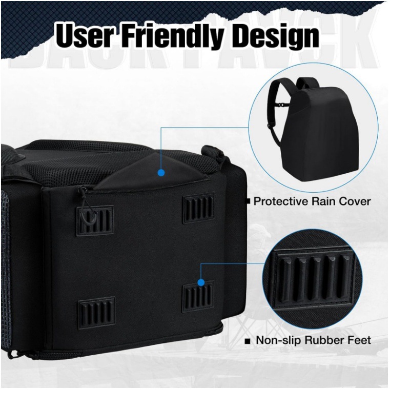 Fishing Tackle Backpack With Waterproof Rain Cover photo 4