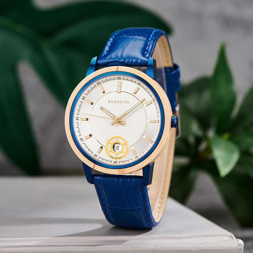 Natural Wooden Men's Watch - Vintage Minimalist Design Casual Quartz Wristwatch for Young Adults photo 4
