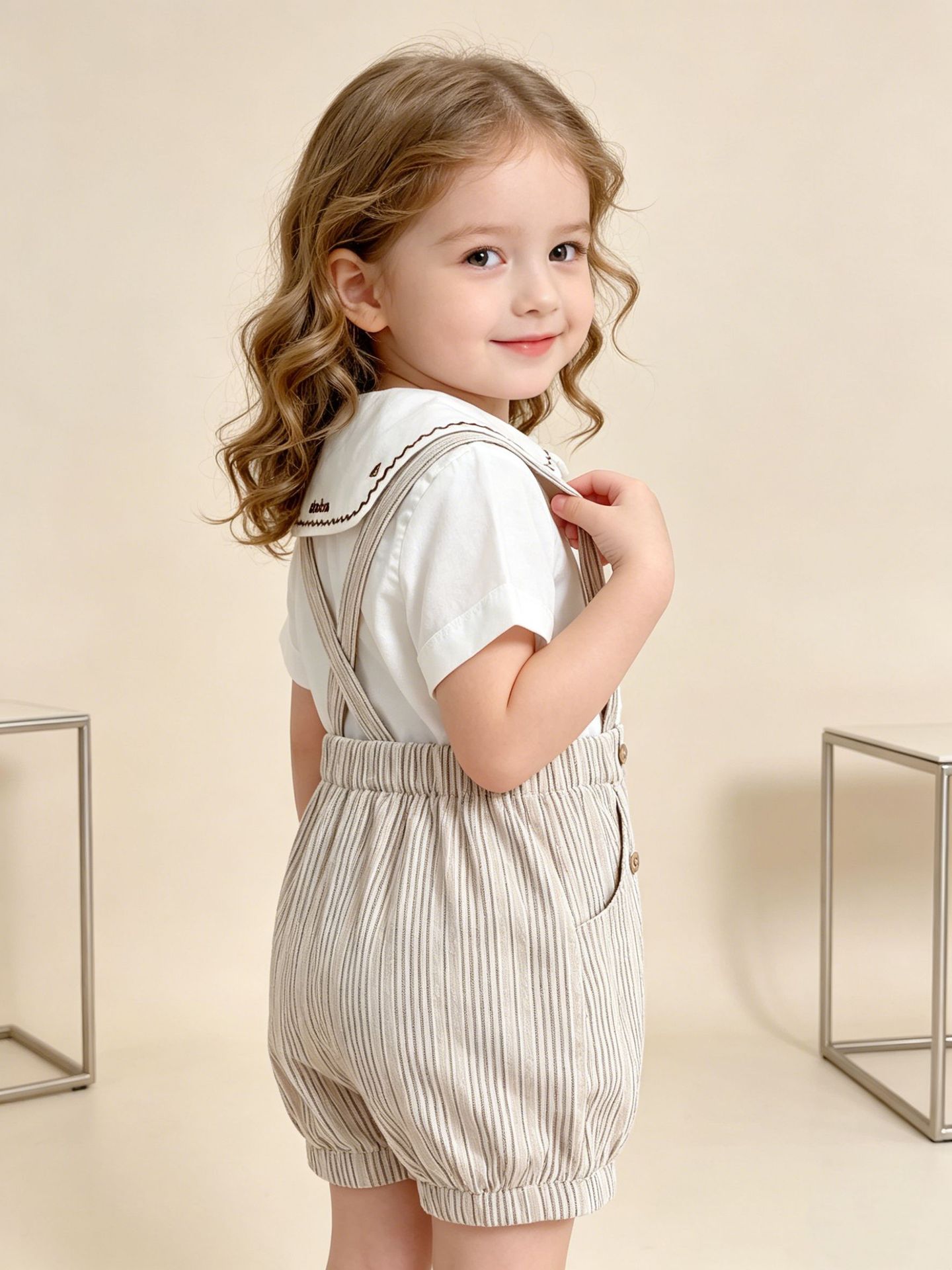 Arrival Shirt And Suspender Shorts Set photo 3