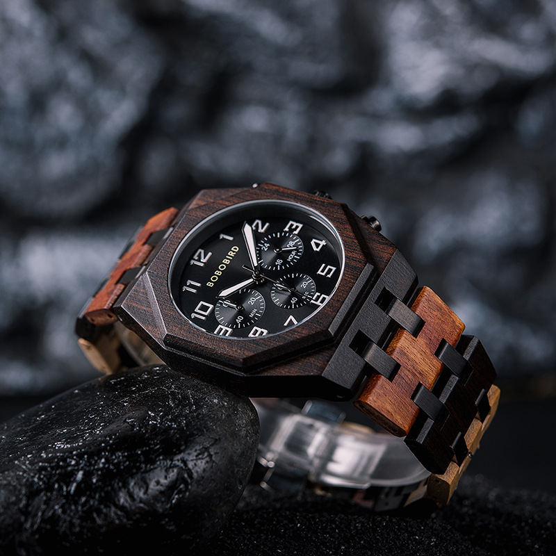 Wooden Watch T92 Quartz Decoration photo 6