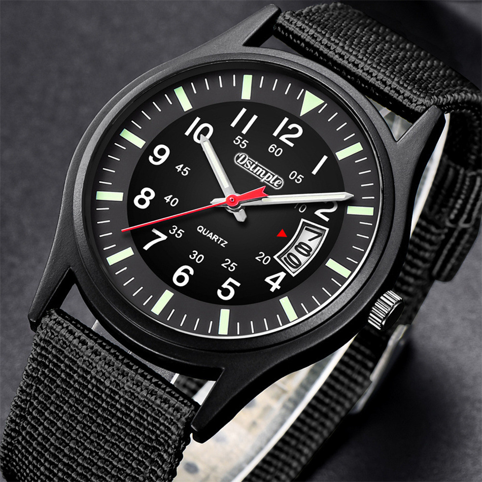 Mens Luminous Nylon-Strap Quartz Watch photo 7