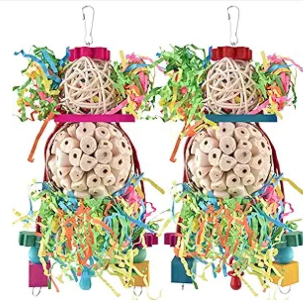 Parrot Toys Straw Ball Wooden Bird Cage Accessories photo 5