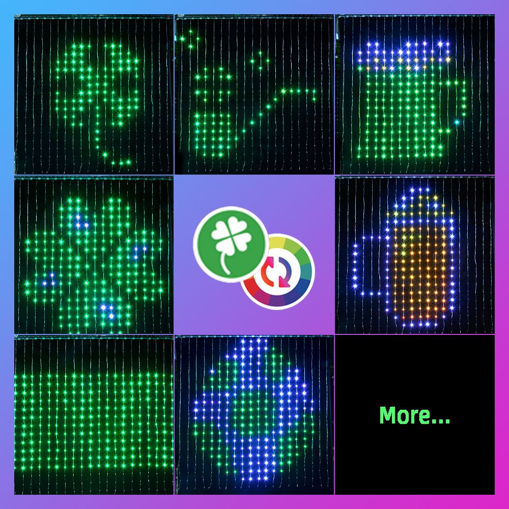 Curtain Light String LED Colorful Changing Light Strip Energy-saving And Environmentally Friendly photo 3