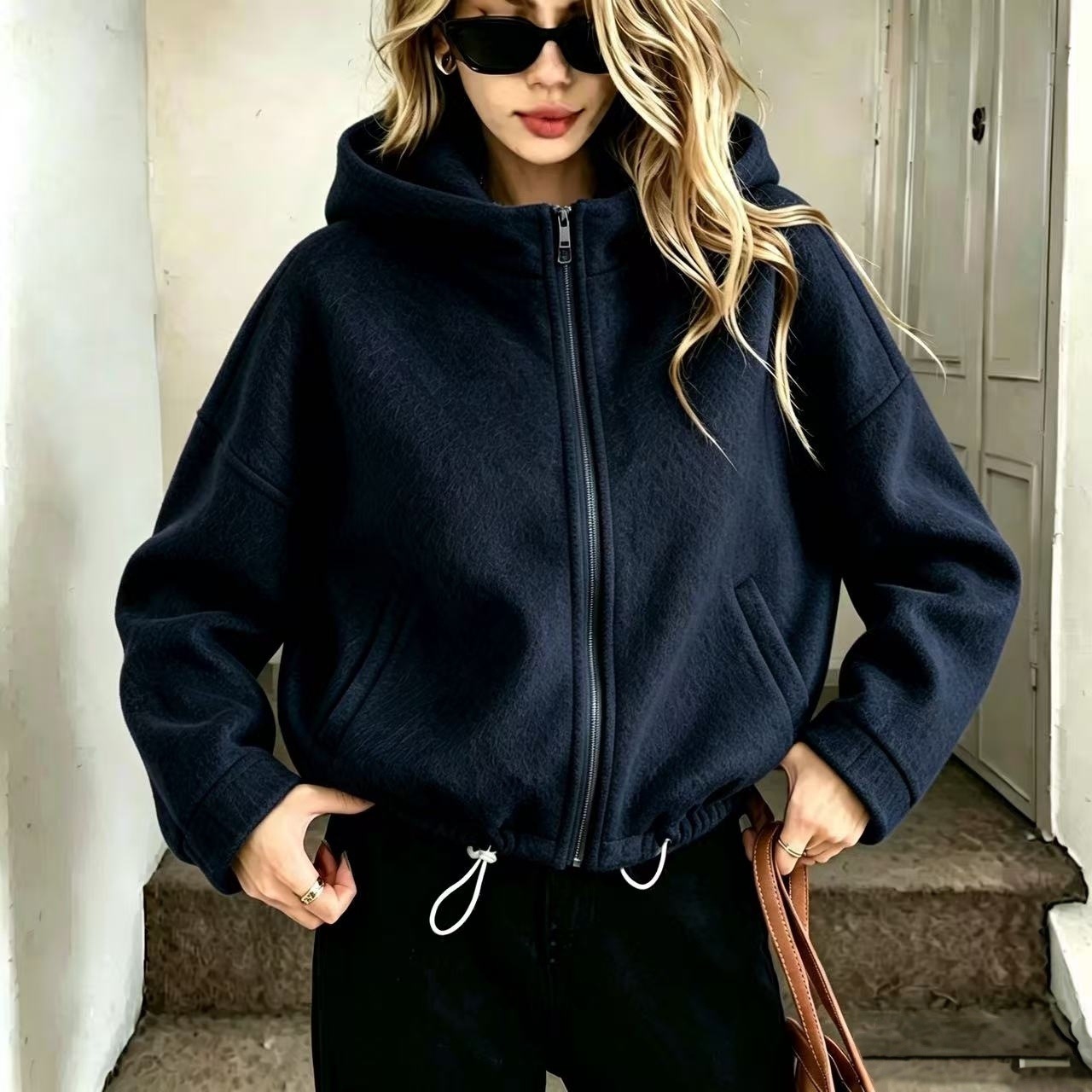 Short Hooded Wool Coat photo 6