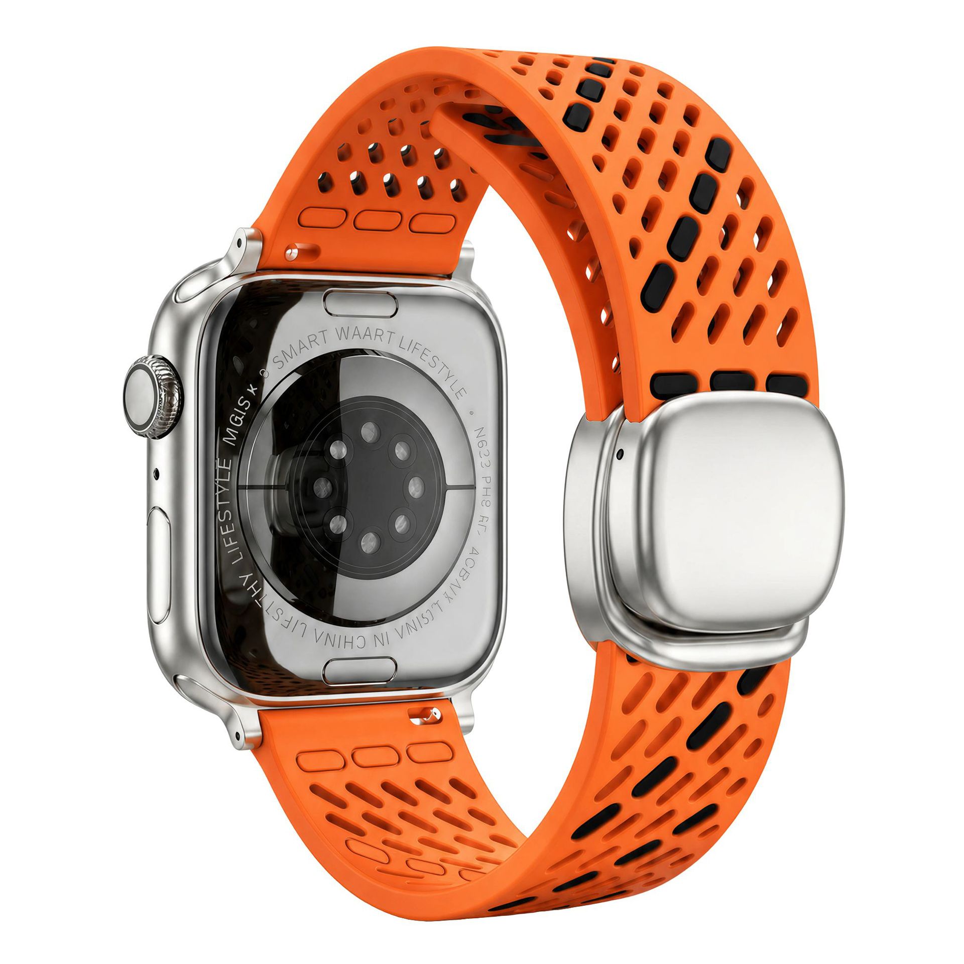 Breathable Perforated Silicone Magnetic Clasp For Watch Straps photo 7
