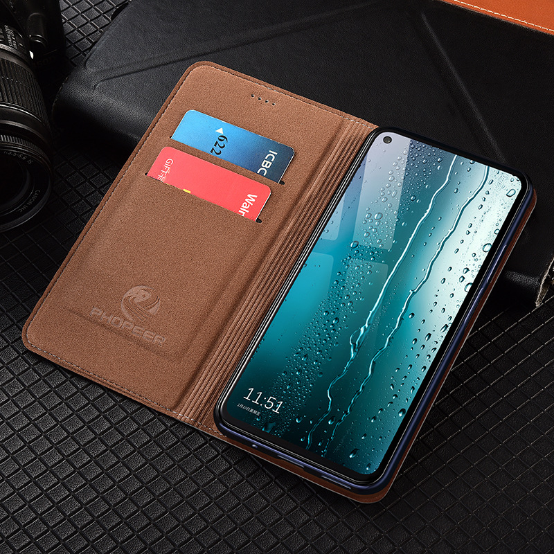 Top-layer Genuine Leather Crocodile-pattern Flip Phone Case photo 2