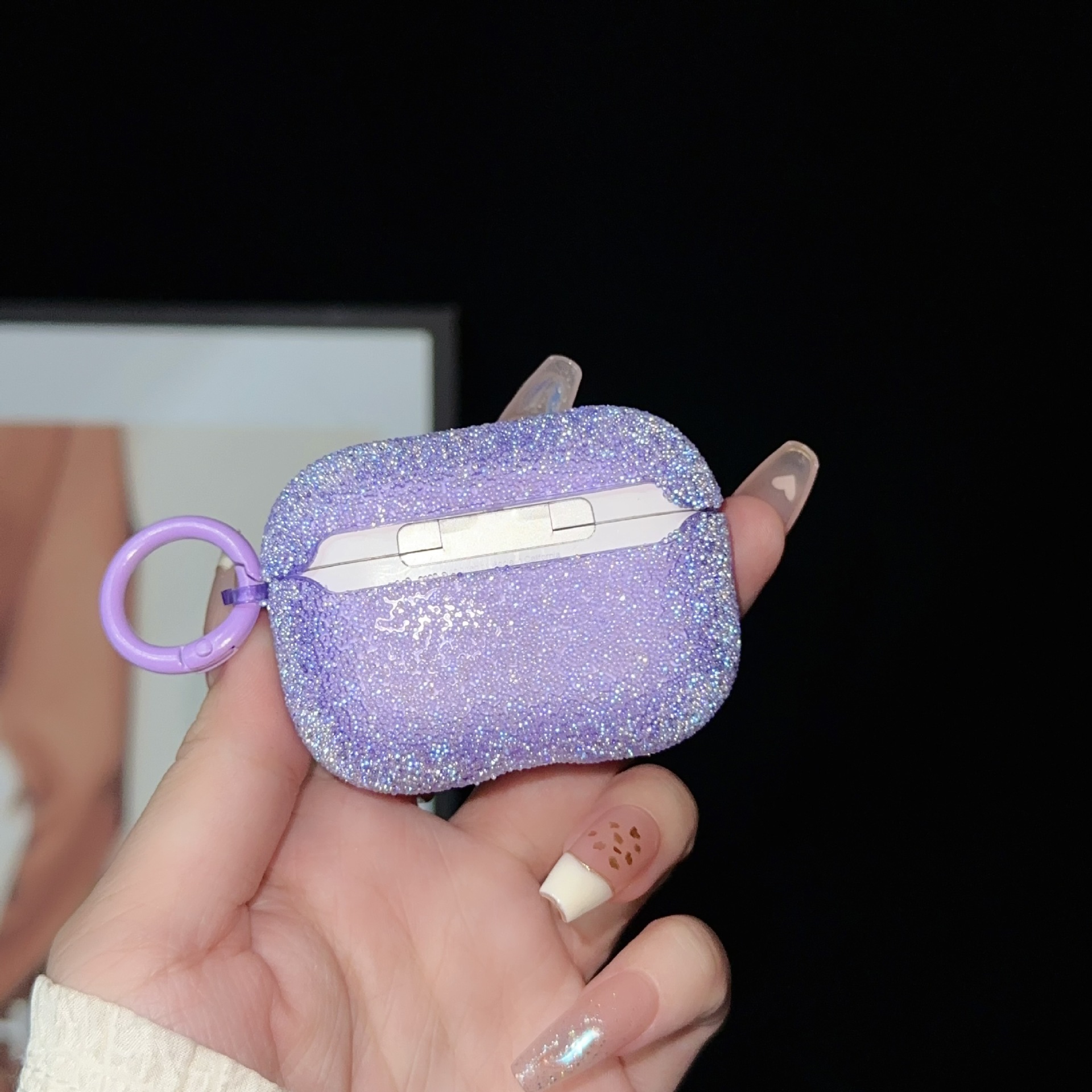 Fine Rhinestone Crystal Particle Bluetooth Headset Protective Cover Earphone Case photo 6