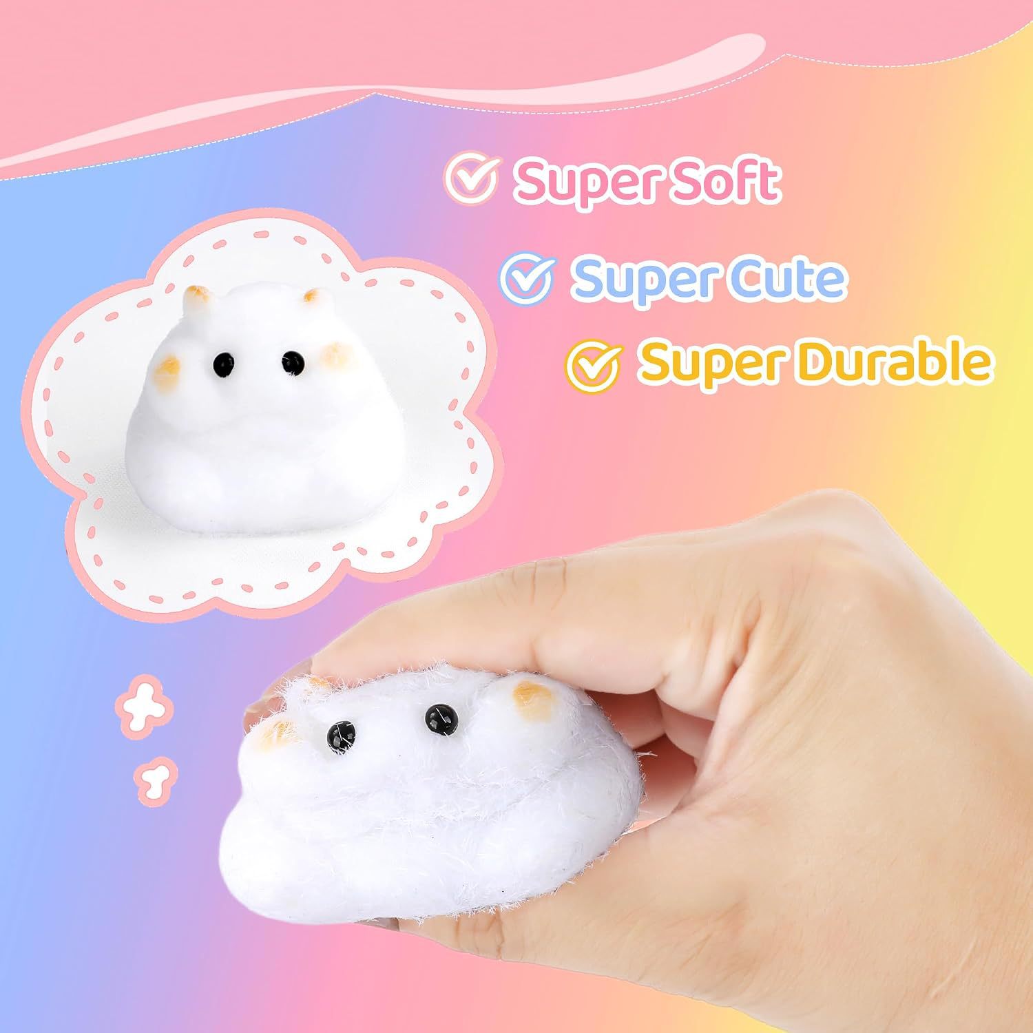 Creative DIY Hamster Cat Paw Silicone Squeeze Toy Set photo 3