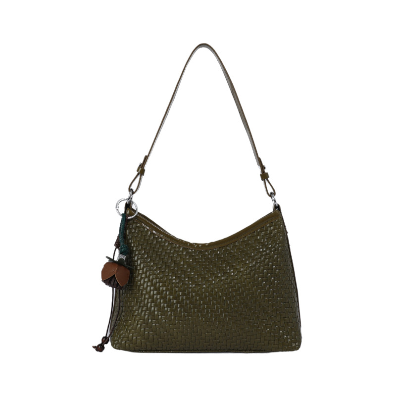 Woven-pattern Underarm Bag Womens Korean-style Niche Single-shoulder Bag photo 3