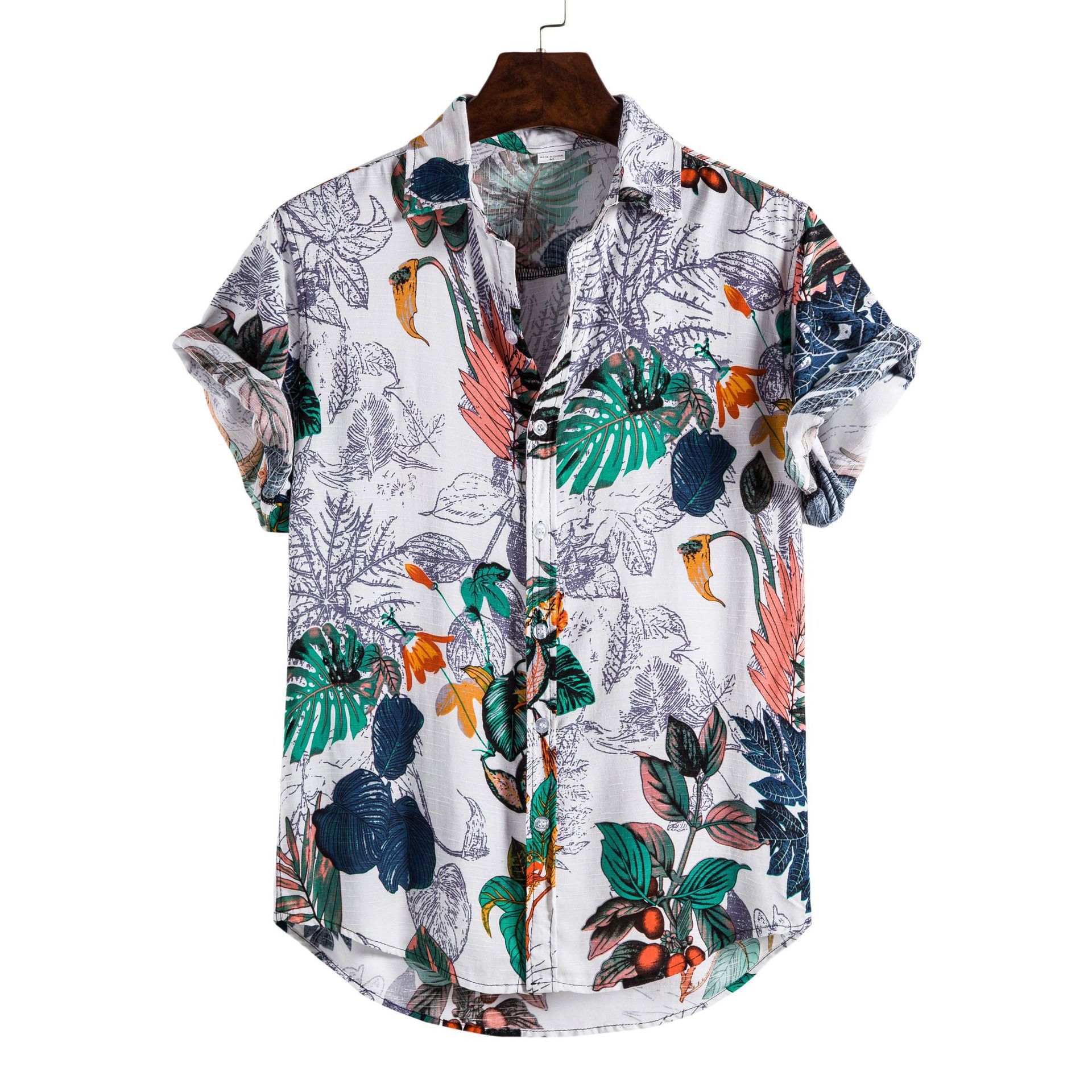Men's Digital-Print Hawaiian Short-Sleeve Shirt photo 7