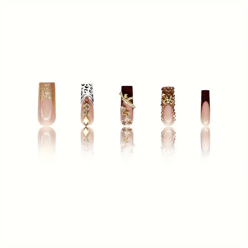Bow-knot Flower Wearable Nail Tips Fake Nails photo 5