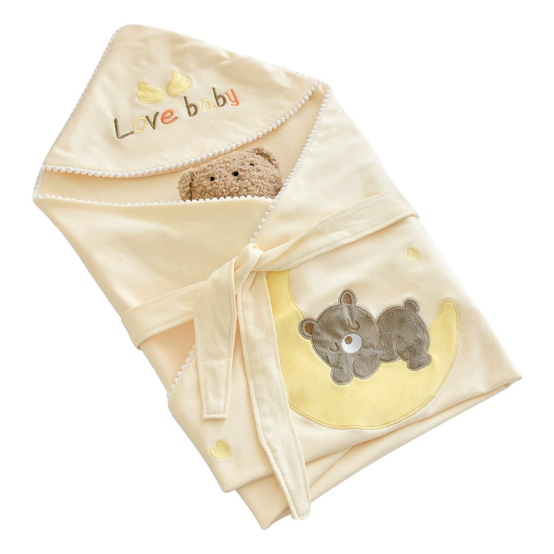 Newborn Pure Cotton Double-layer Thin Swaddle Blanket photo 7