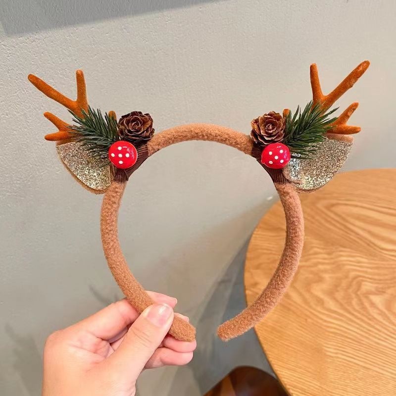 Christmas Ornament Headpiece Cute Antler Hairband photo 3