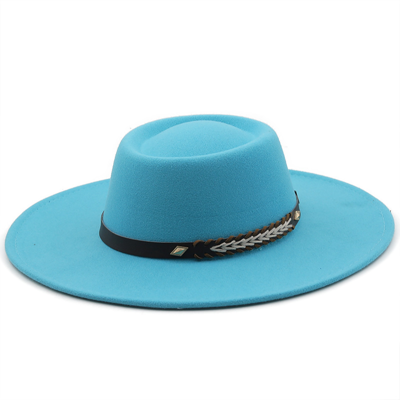 This Felt Hat Has A Dented Crown And Features A Wide Brim For Both Men And Women photo 4