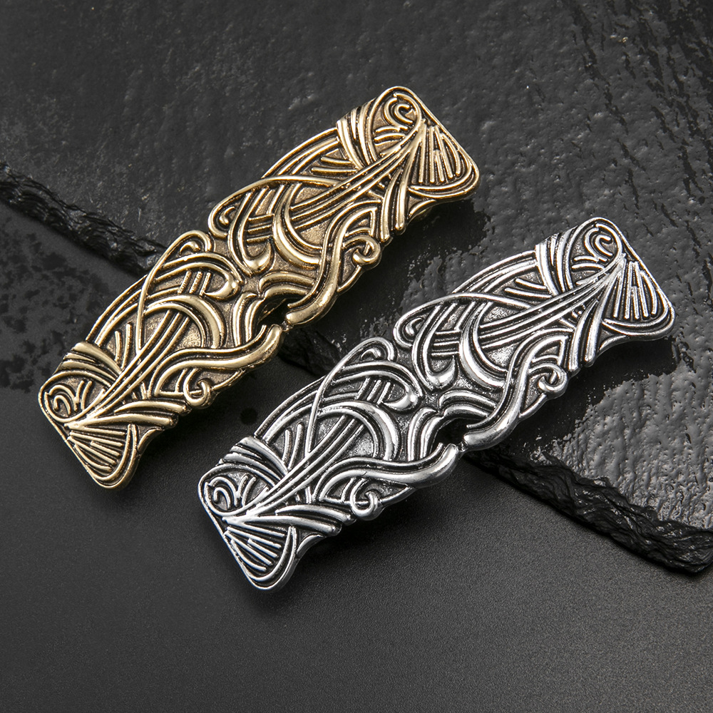 Retro Metal Royal Abstract Striped Hair Clip Headpiece Ponytail Clip photo 1