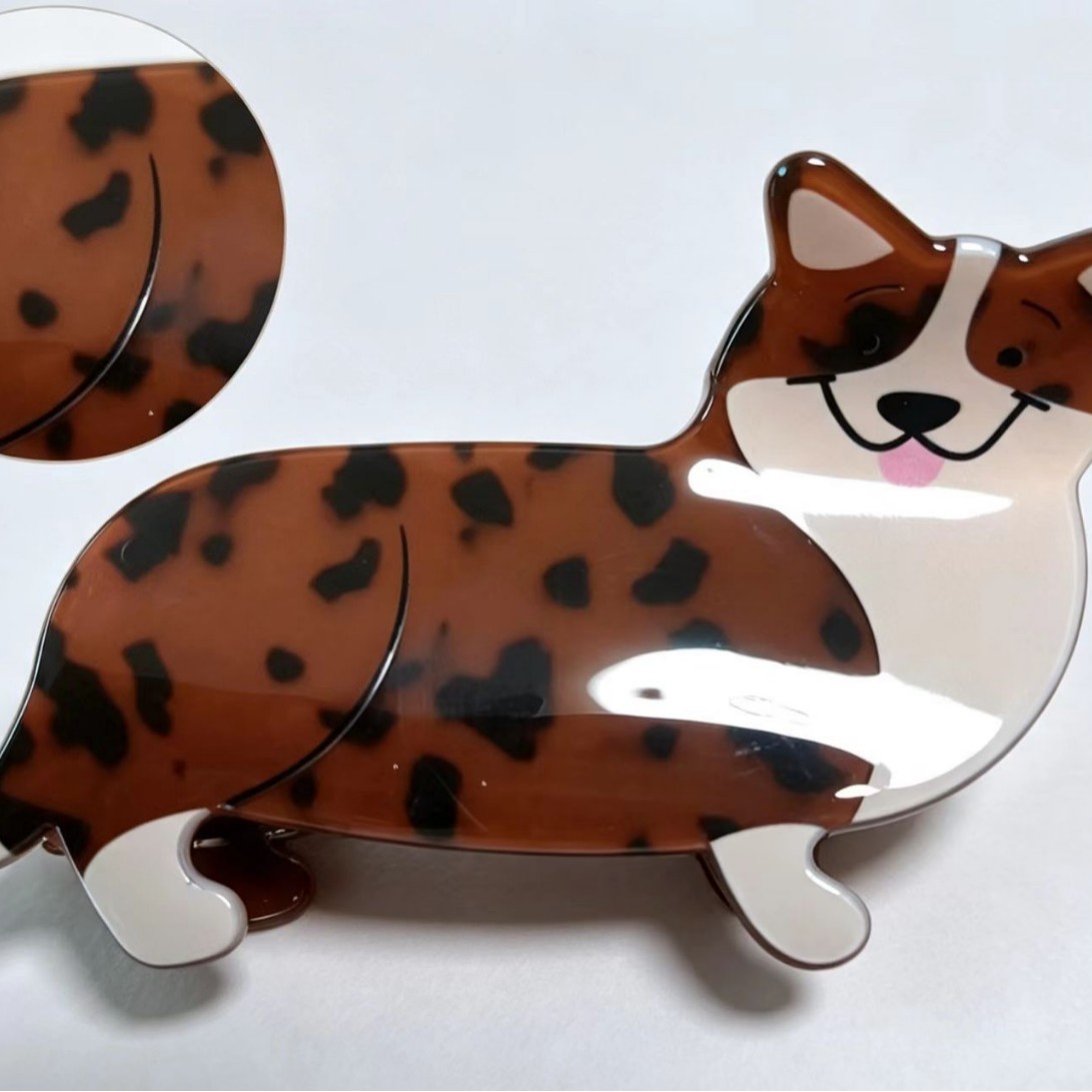 Cute Animal Dachshund Corgi Half Topknot Ponytail Clip Hair Accessory photo 4