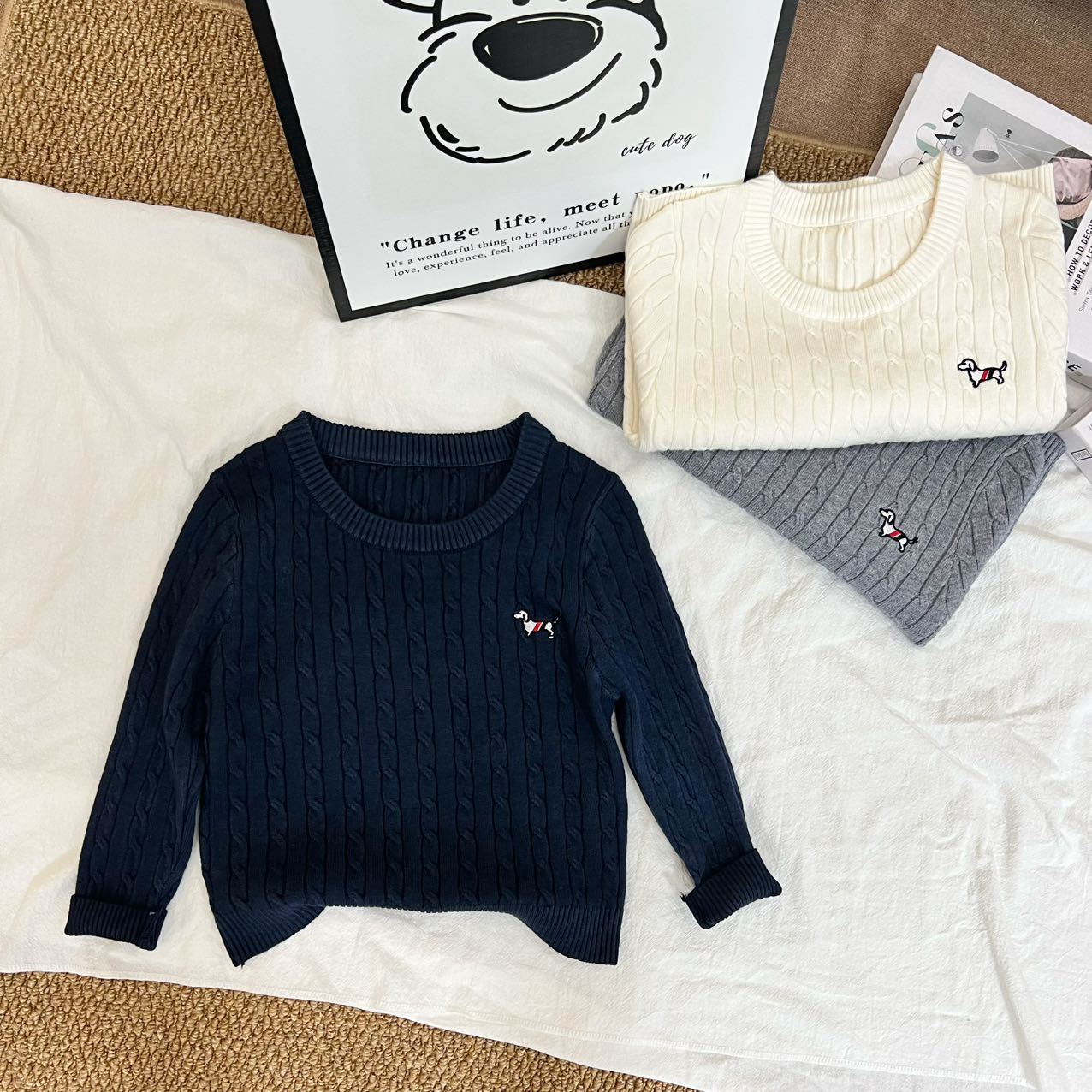 AutumnWinter Cable-Knit Sweaters For Boys And Girls photo 3