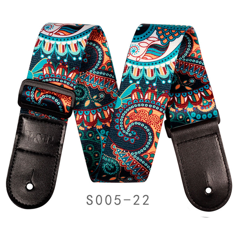 Colorful Heat-transfer Printed Universal Bakelite Guitar Strap photo 2