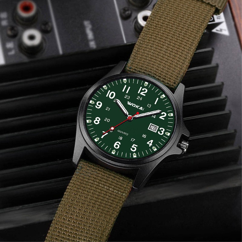 Sporty Nylon Strap Mens Quartz Watch Minimalist Design photo 6
