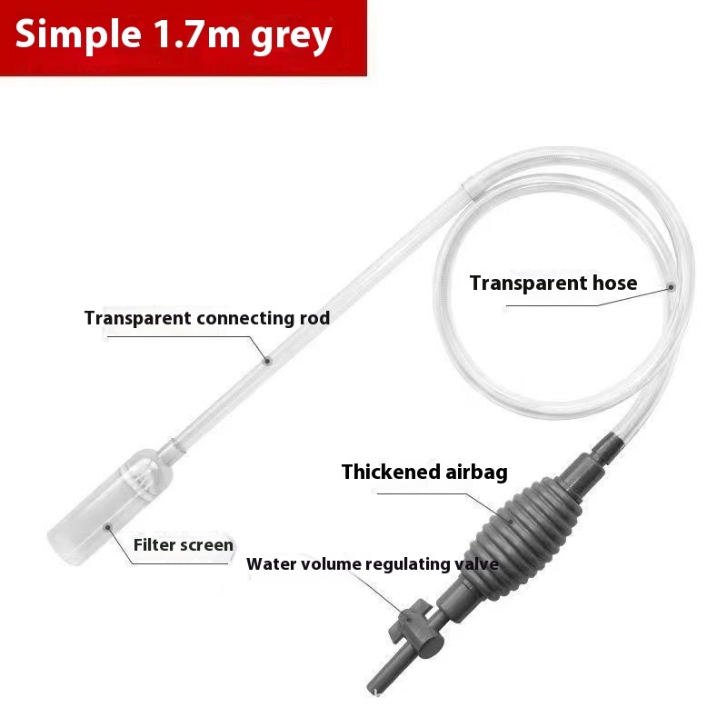 Fish Tank Water-absorbing Machine Siphon Tube Manual Water Exchange Suction Wall-hung Urinal photo 5