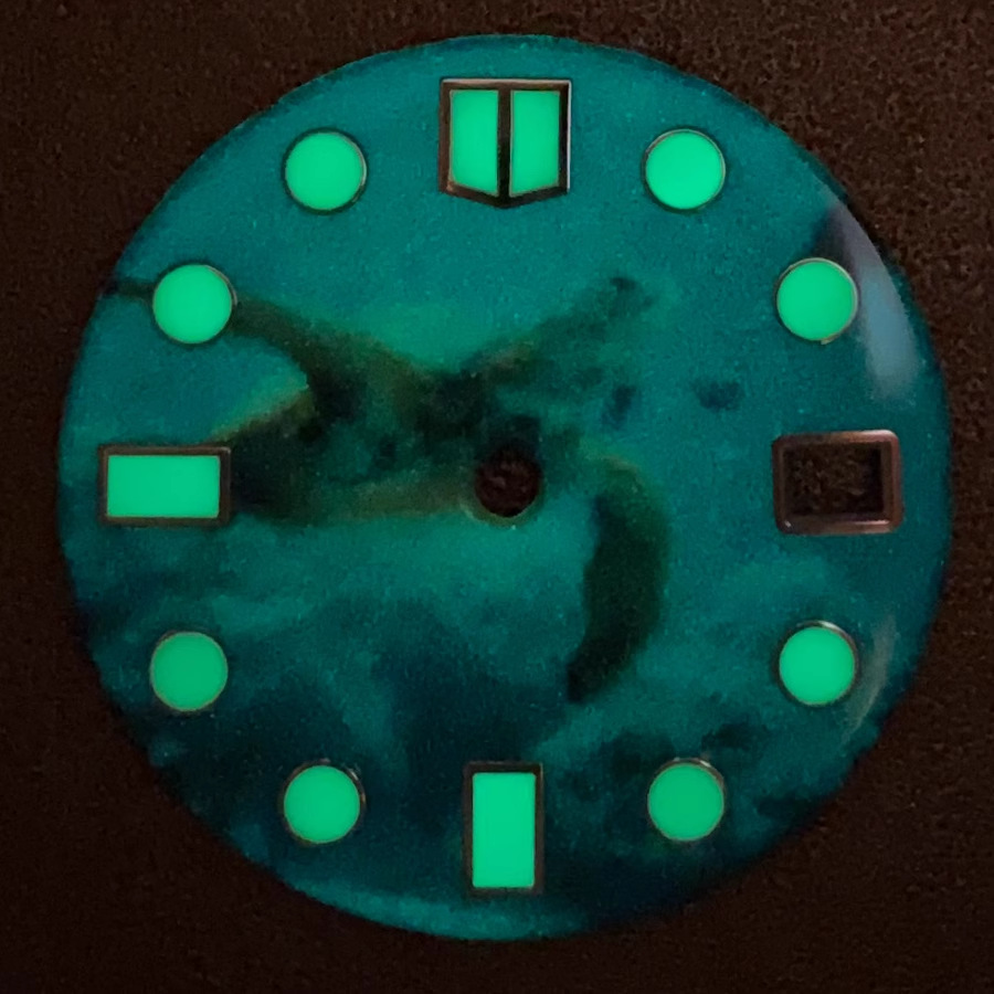 Enamel Dial Diameter Modified With Green Luminous Paint photo 2