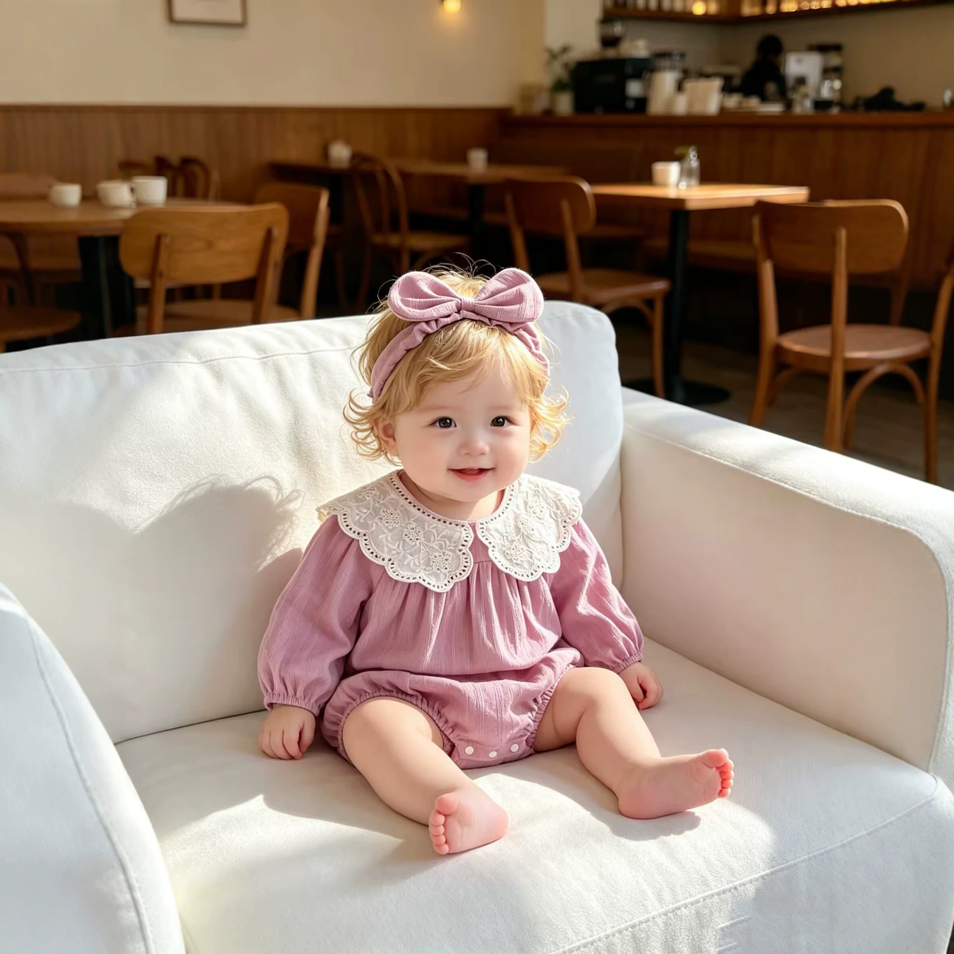 Girls' Long-sleeved Dress Without Hood photo 4