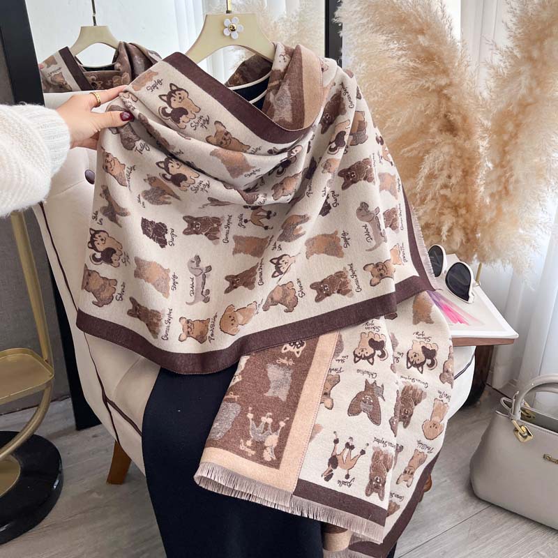FallWinter Cozy And Cute Doggy Thick Warm Scarf photo 1