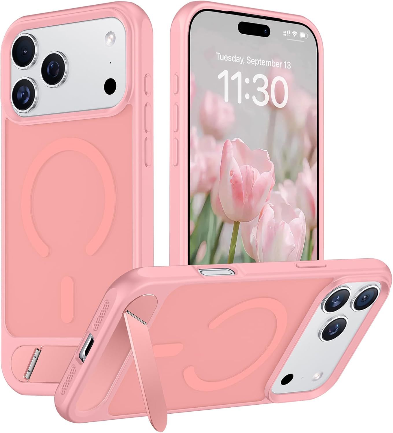 Skin-feel Magnetic Phone Case With A Single-line Stand photo 3