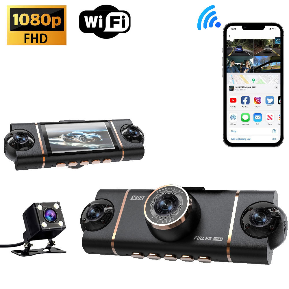Four-lens Dashcam With Four WiFi Channels Infrared Night Vision And Ultra-thin Design photo 3