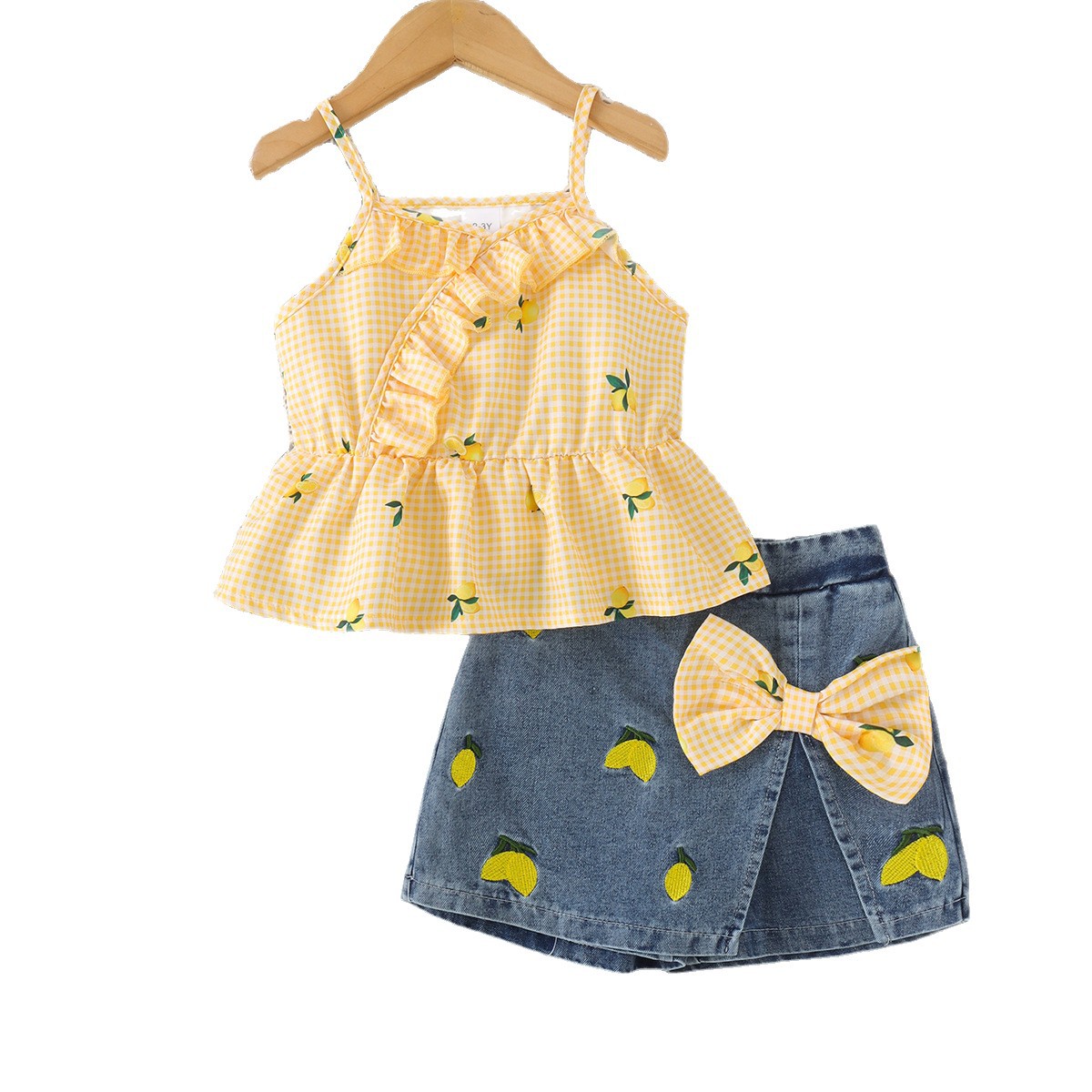 Sleeveless Multicolor Camisole Blue Shorts photo 3