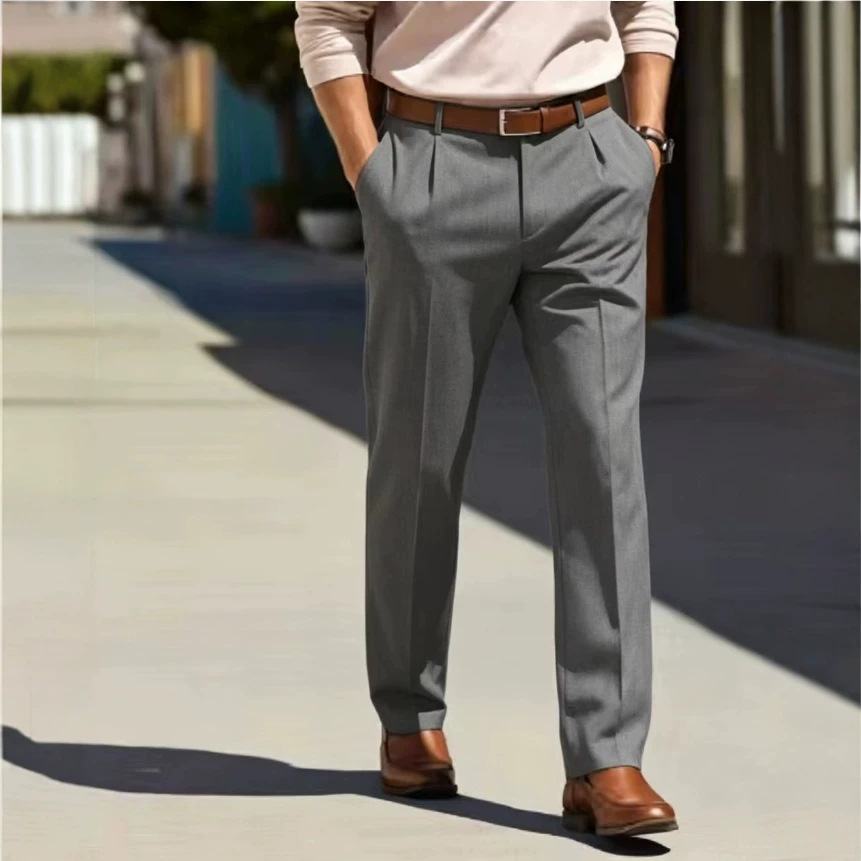 Men's Loose-fit Casual Tailored Trousers photo 2
