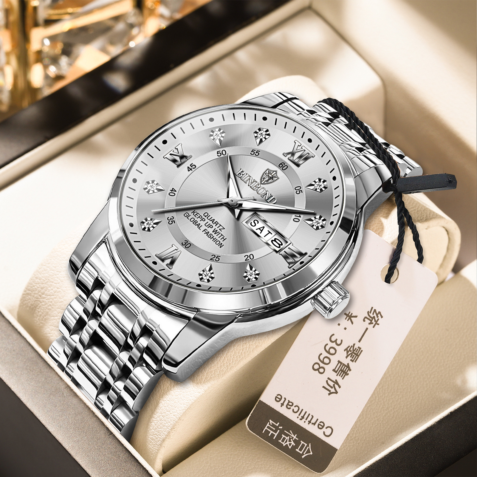 Binbang Business Light-Luxury Quartz Watch For Men photo 2