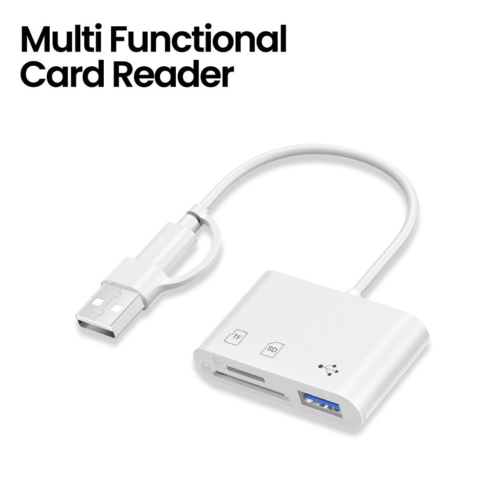3-in-1 Mobile Phone Card Reader Memory Card And USB Flash Drive Adapter photo 2