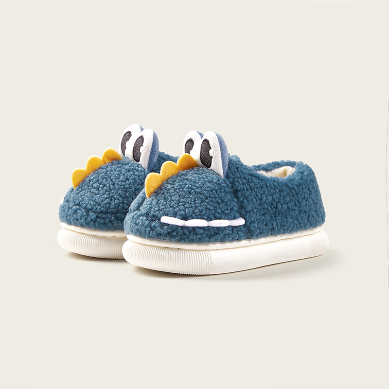 Indoor And Outdoor Home-use Cotton Slippers With A Heel For Children photo 1