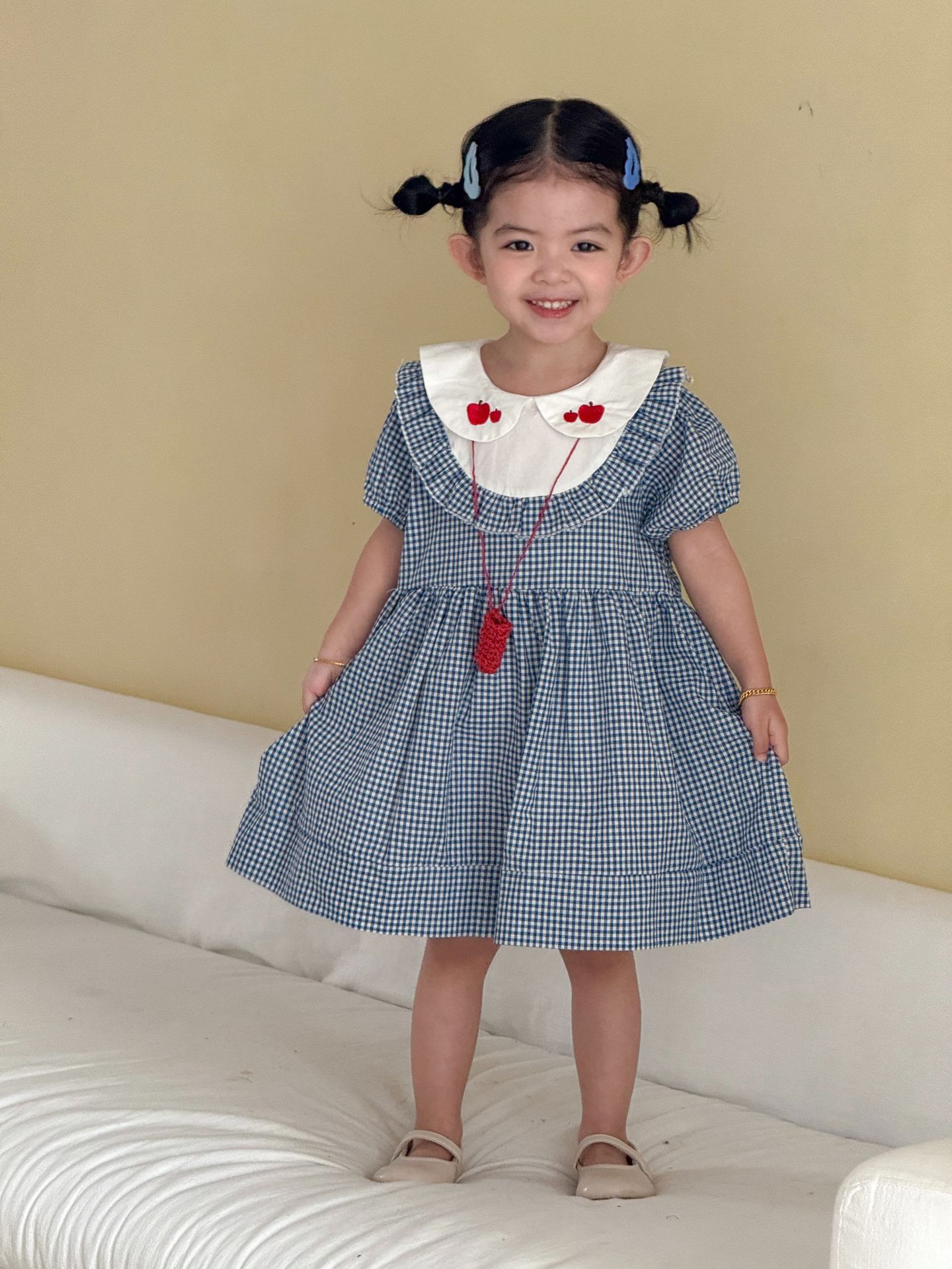 Stylish Cotton Dress For Girls Matching Sibling Outfit photo 6