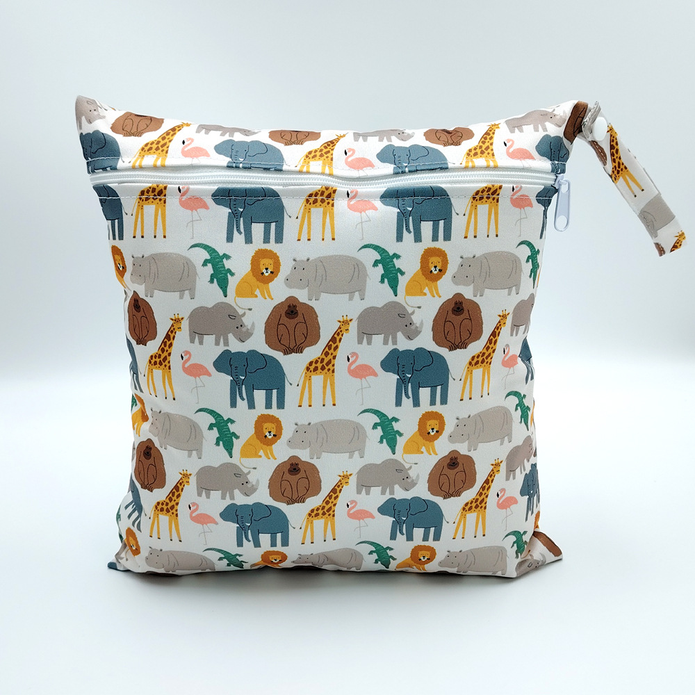 Cartoon-printed Single-zipper Diaper Bag For Babies Storage Pouch photo 7