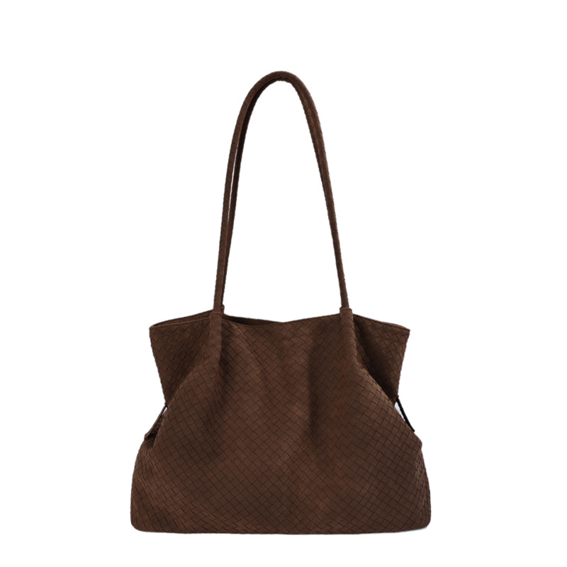 Niche Woven-pattern Underarm Tote Bag Womens Large-capacity Commuter Handbag For Autumn photo 2
