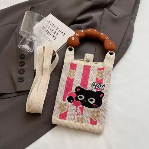 High-end Women's Knitted Phone Bagversatile And All-match photo 2