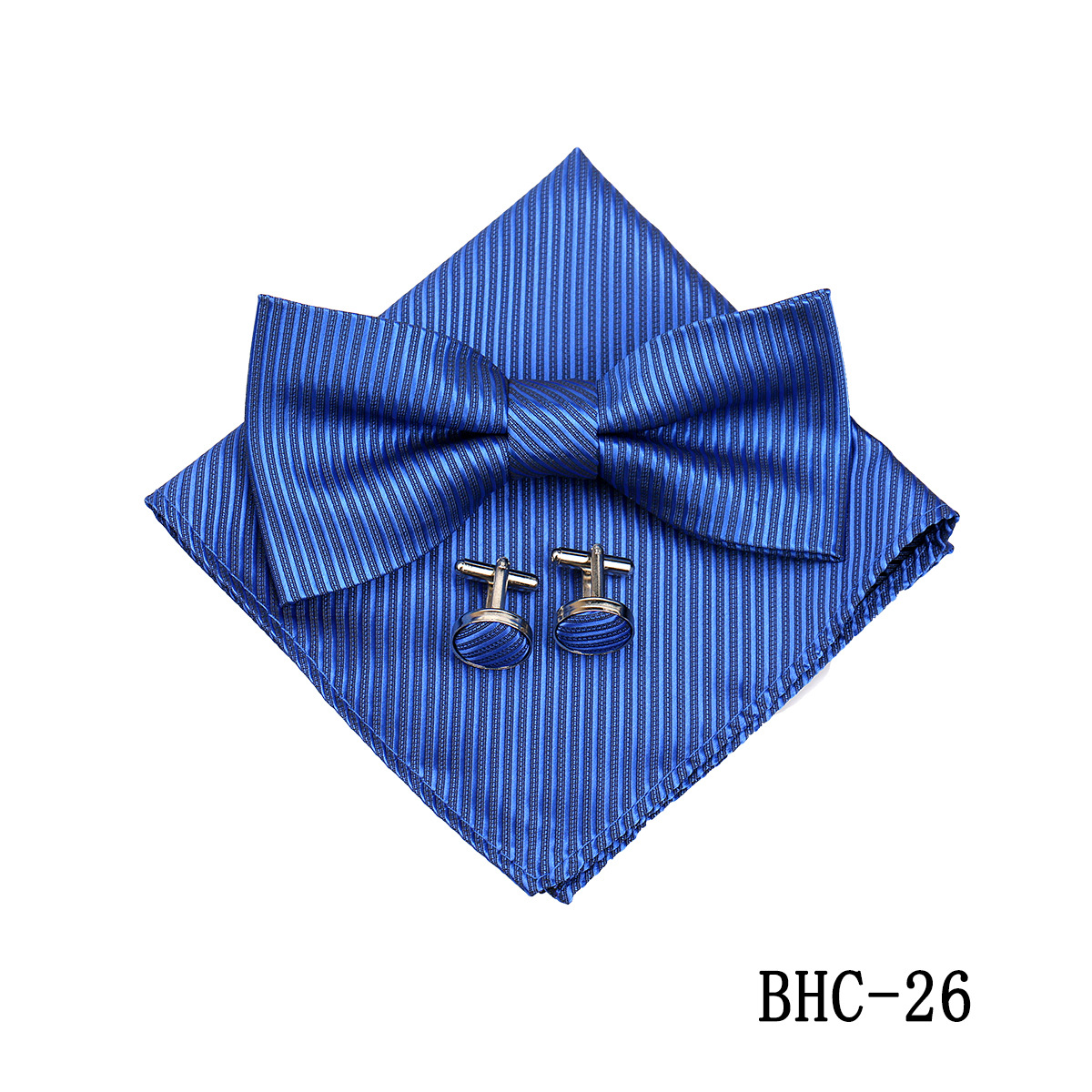 Mens Paisley Bow Tie Pocket Square And Cufflinks photo 6