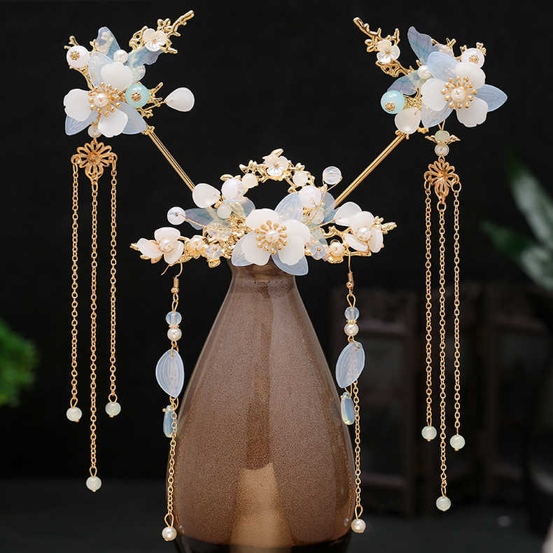 Tassel Full Set Antique Hair Clasp Chinese Style Classical Simplicity Hair Accessories photo 8