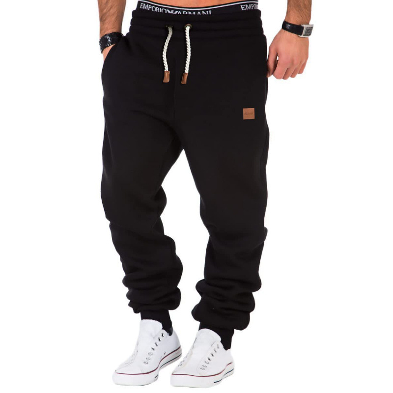 Mens AutumnWinter Patchwork Training Sweatpants photo 4