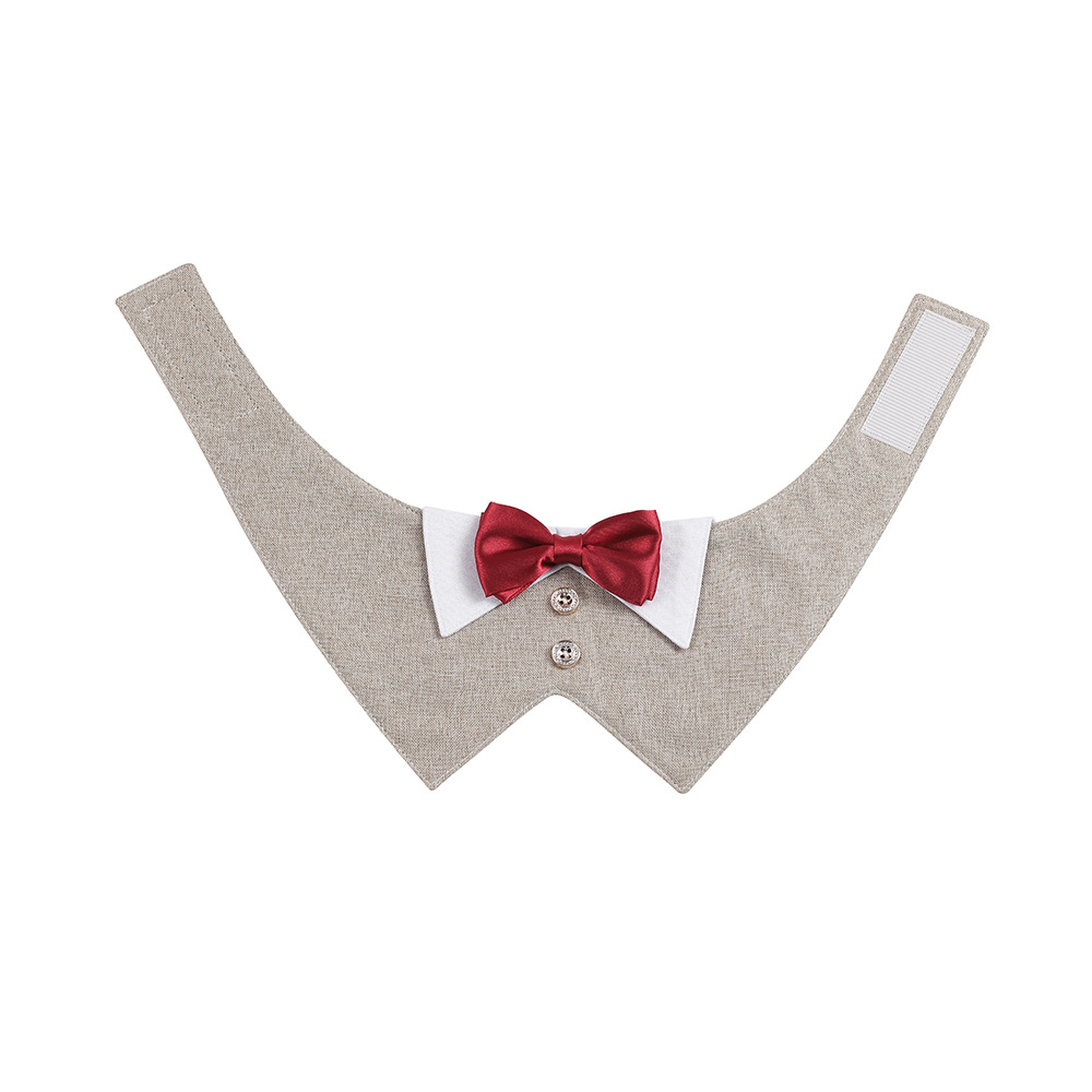 British-style Suit Pet Bib Velcro Pet Triangle Scarf photo 5