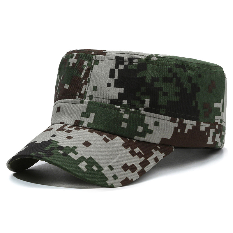 Camouflage Flat-top Cap Outdoor Hiking Hat Training And Activity Sunshade Work Safety Cap photo 3