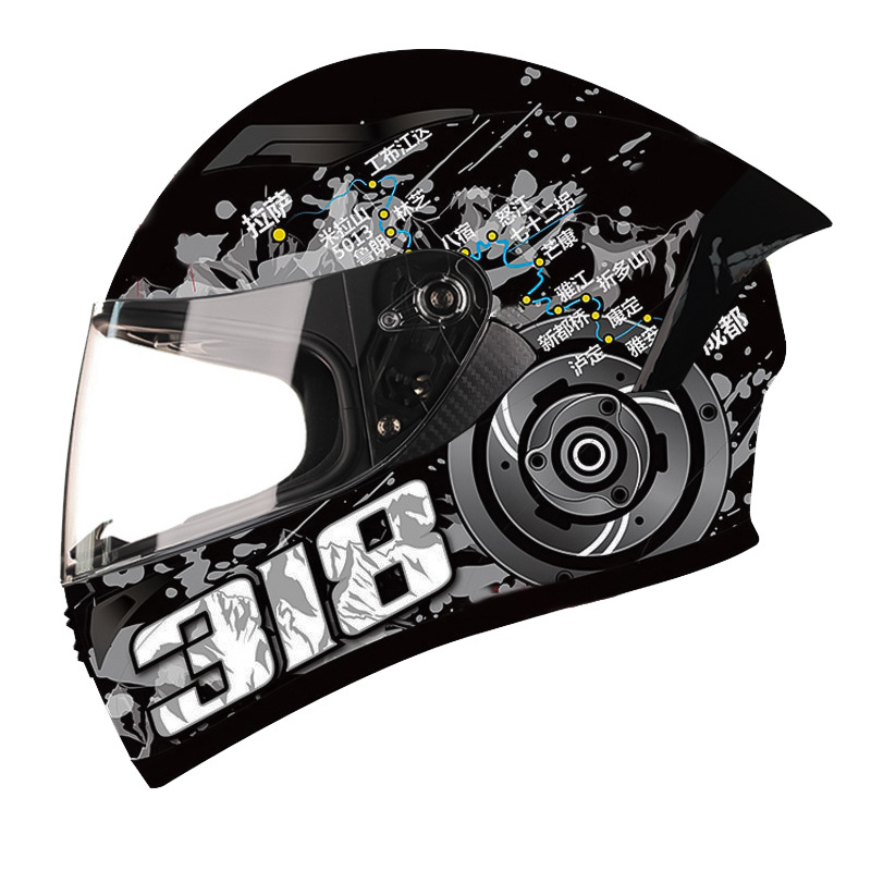 Motorcycle Helmet Mens Retro Chopper Aish Full-Cover Cool Electric Bike Safety Helmet photo 3