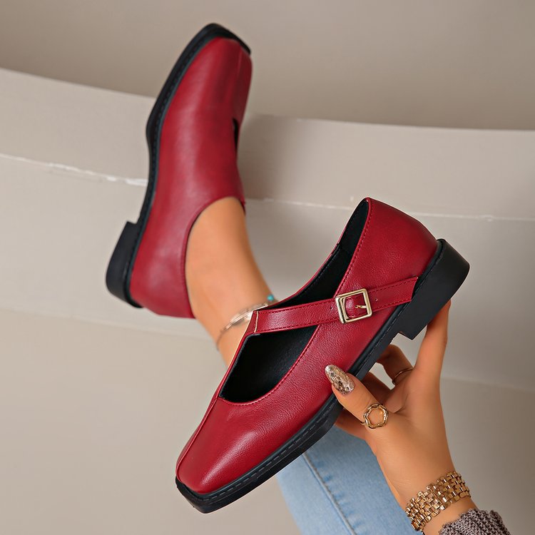 Fashionable Square-toe Versatile Low-cut Womens Shoes photo 4