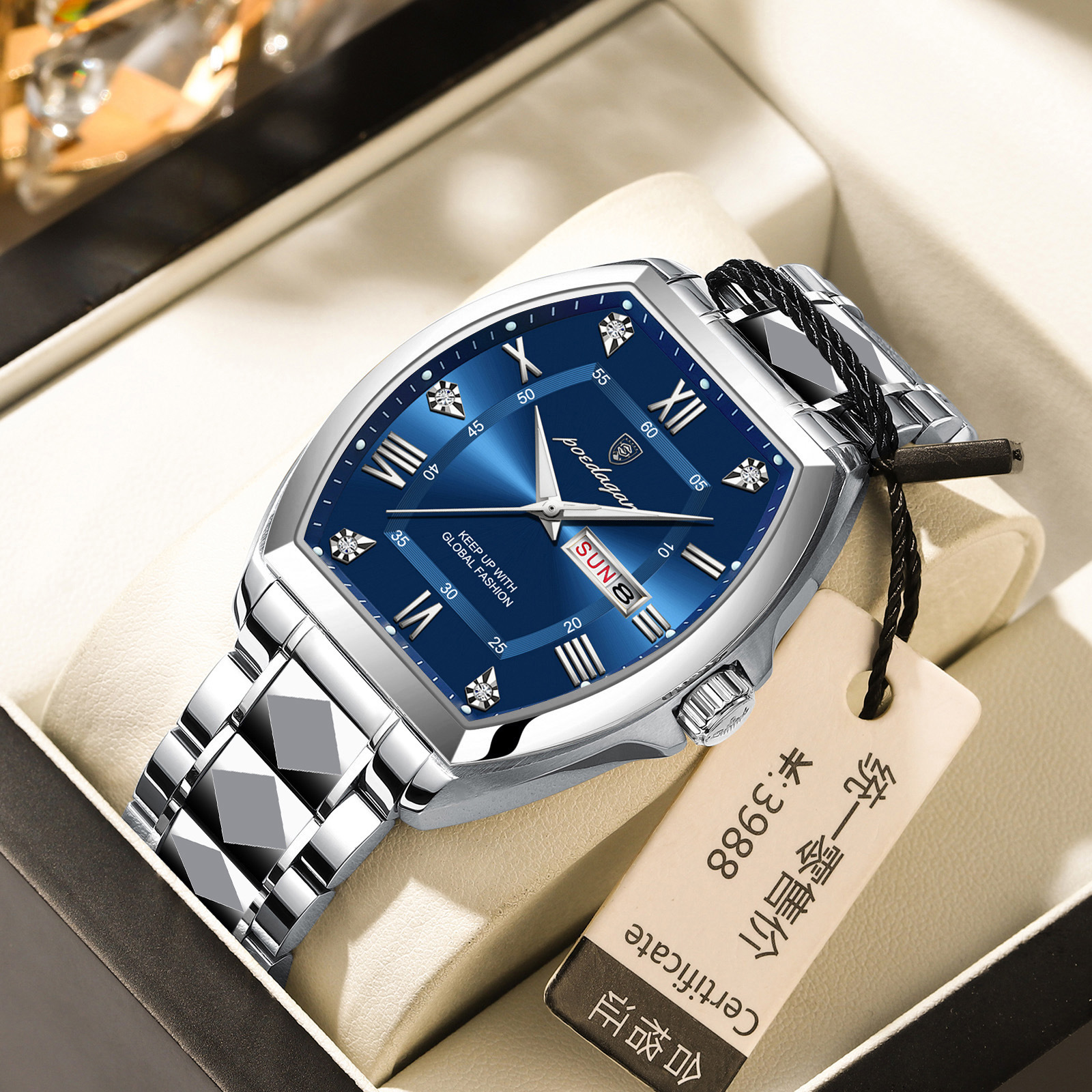 Waterproof Luminous Barrel-shaped Quartz Mens Watch photo 7