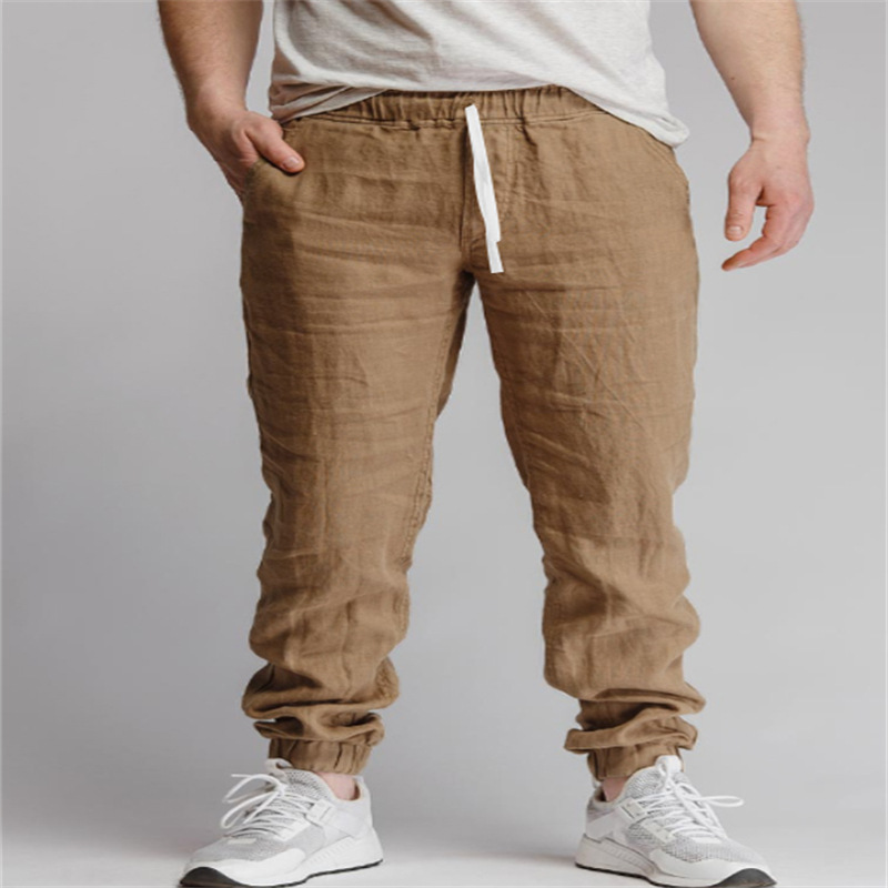 Solid-color Drawstring Outdoor Casual Breathable Jogger Pants With Elastic Cuffs photo 4
