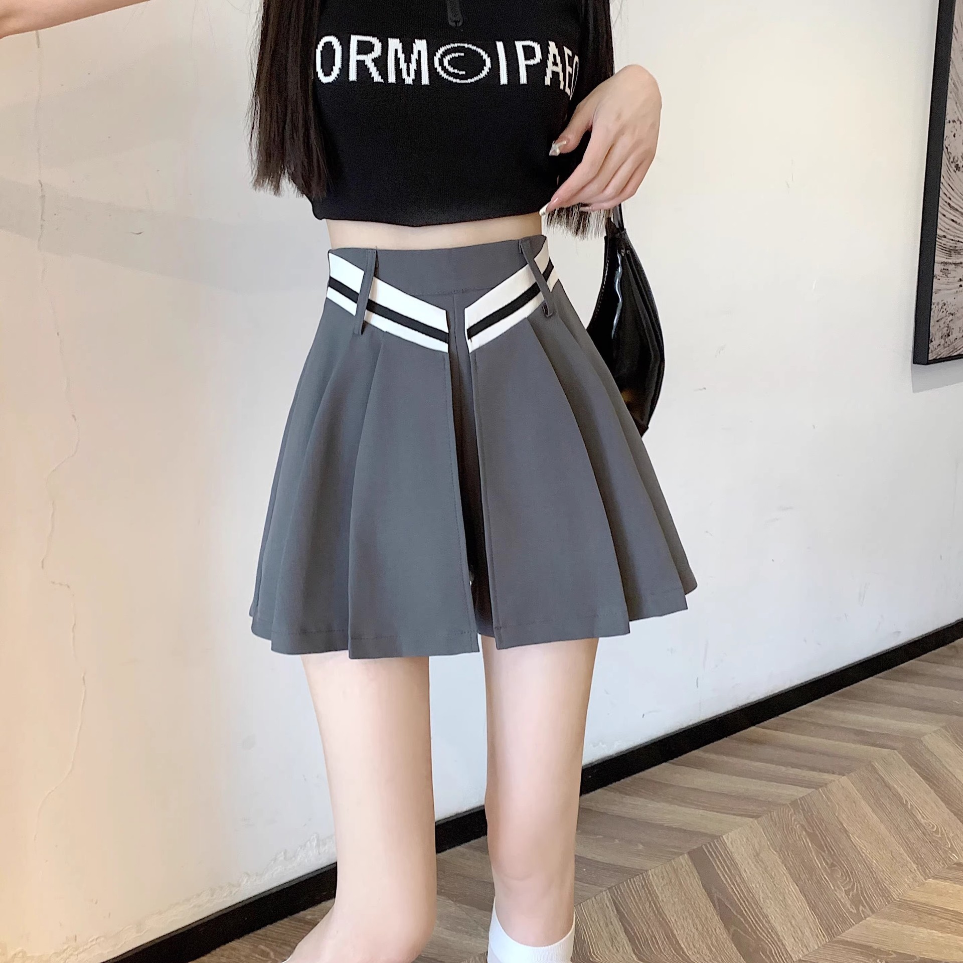 Irregular Tailored Shorts-skirt A-line Pleated Culottes For Summer photo 4