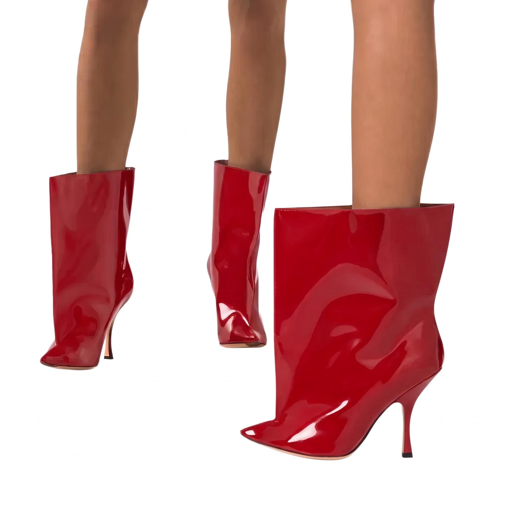 Pointed-toe High-heeled Sexy Flared Ankle Boots For Women photo 7